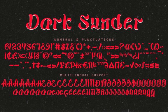 Dark Sunder FREE Font