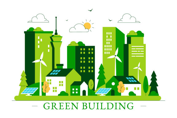 10 Green Building FREE Illustrations