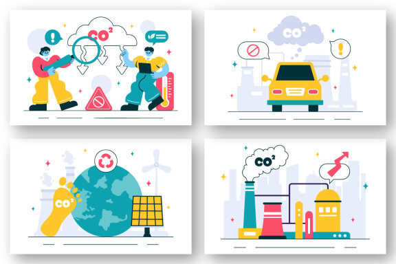 12 Carbon Dioxide or CO2 Illustration