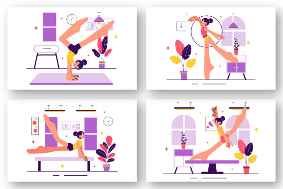 10 Rhythmic Gymnastics Illustration