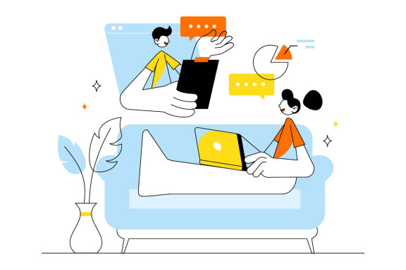10 Home Remote Working Setup Illustration