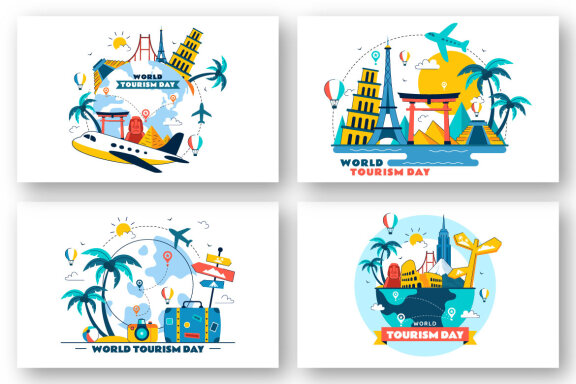 10 World Tourism Day FREE Illustrations