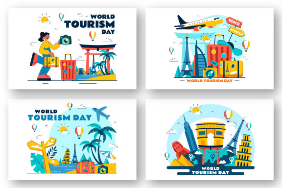 10 World Tourism Day FREE Illustrations