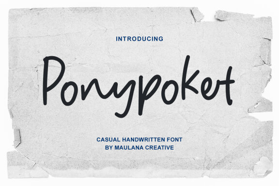 Ponypoket Handwritten Casual Monoline Font