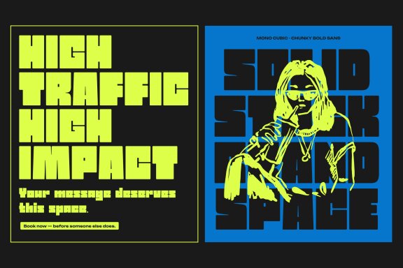 Mono Cubic | Chunky Bold Sans