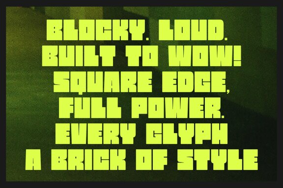 Mono Cubic | Chunky Bold Sans