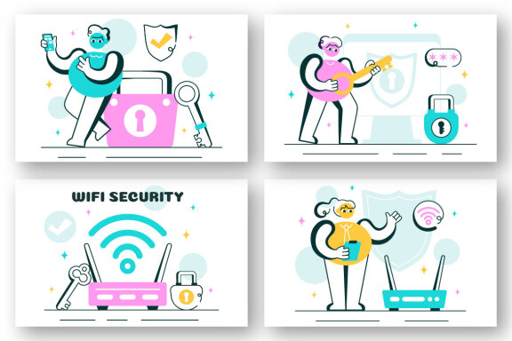 10 WiFi Security Wireless Technology Illustration