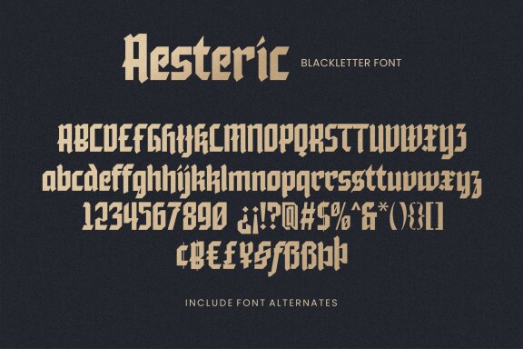 Aesteric Blackletter Gothic Font
