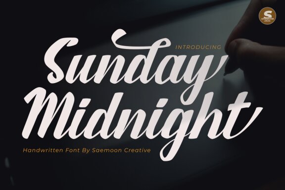 Sunday Midnight | Handwritten Script Font