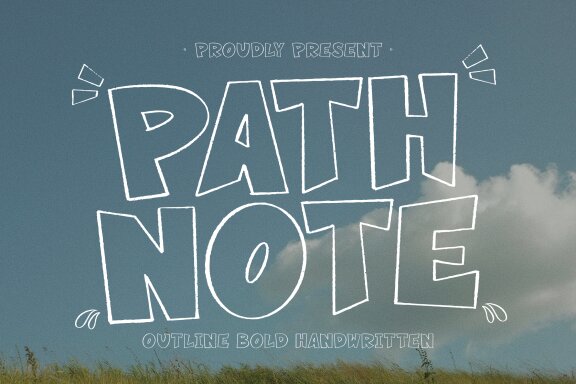 Path Note | Outline Bold Handwritten