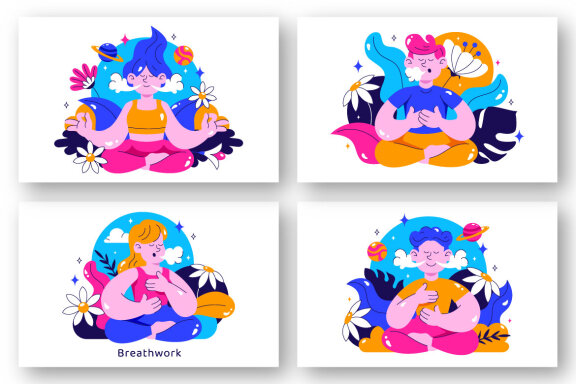 10 Peaceful Breathwork Session Illustration