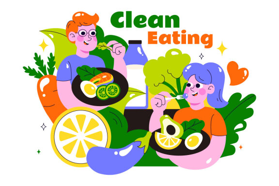 10 Clean Eating FREE Illustrations