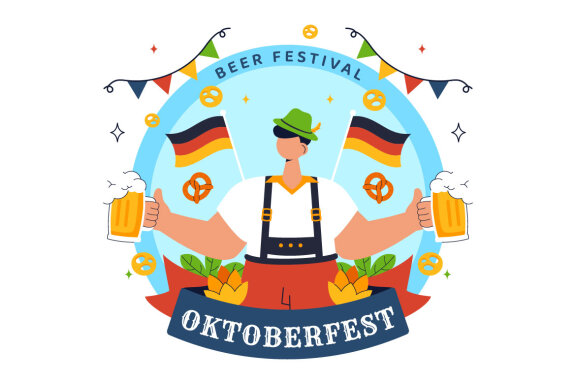 11 Happy Oktoberfest Beer Festival Illustration