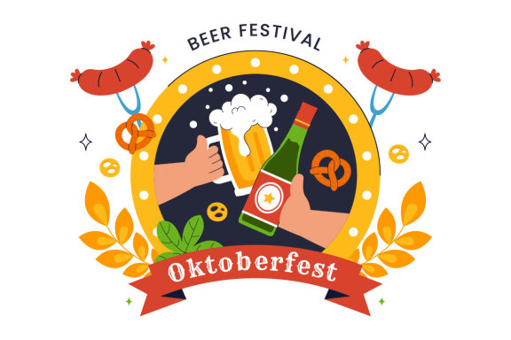 11 Happy Oktoberfest Beer Festival Illustration