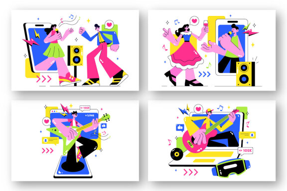10 Virtual Concert Illustration