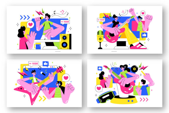 10 Virtual Concert Illustration