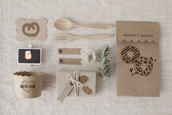 Neutral vector food cliparts