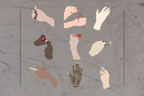 Clipart minimalistic hands set