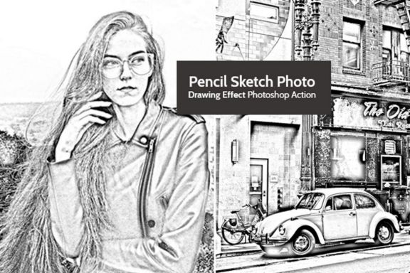 Pencil Sketch Photo Drawing Effect Photoshop Action | Deeezy