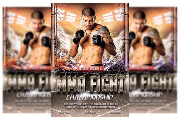 MMA Fighting Flyer Template 