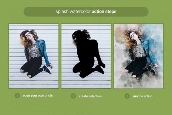 Splash Watercolor Photoshop Action