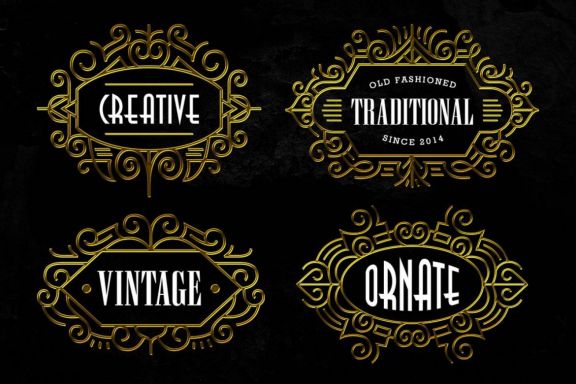 Art Deco Vintage Badges Vol. IV