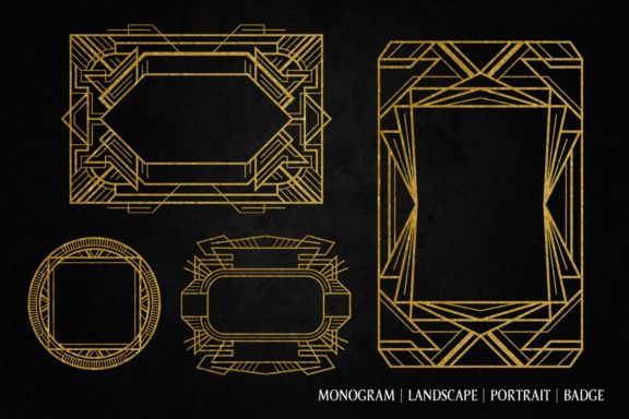 Art Deco Vintage Badges Vol. V