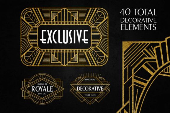 Art Deco Vintage Badges Vol. V