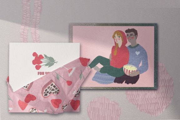 Lovely romantic seamless valentine patterns set