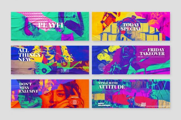 Vibrant Facebook Cover Templates