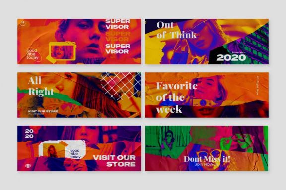 Vibrant Facebook Cover Templates