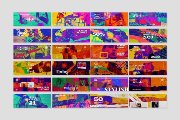 Vibrant Facebook Cover Templates
