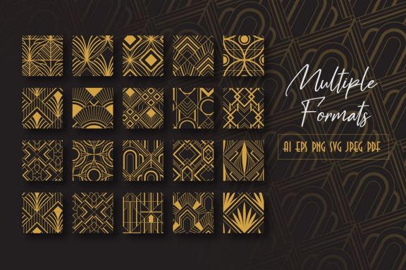 Art Deco Elegant Frame & Patterns