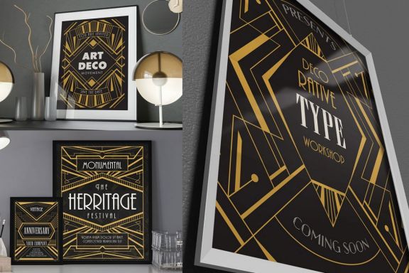 Art Deco Elegant Frame & Patterns
