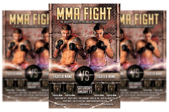 MMA Fighting Flyer Template #2 