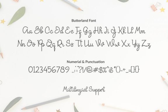 Butterland Monoline Script Font