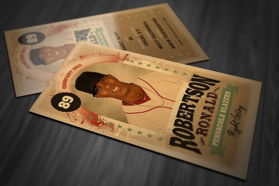 Retro Trading Card Template