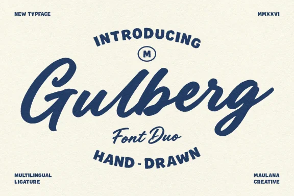 Gulberg Font Duo Cursive Script Display Typeface