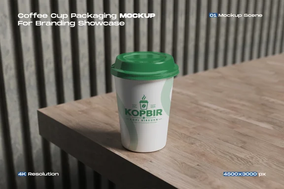 Coffee Cup Packaging Mockup
