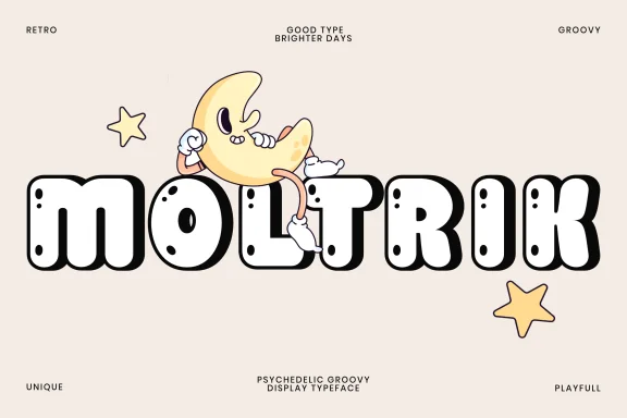 MOLTRIK – Psychedelic Groovy Display Font