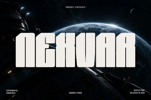 NEXVAR - Condensed Futuristic Typeface