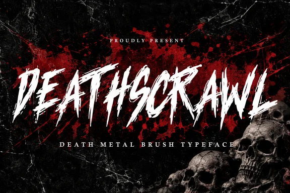 DEATHSCRAWL - Horror Brush Typeface