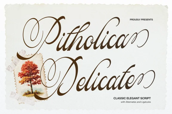 Pitholica Delicate | Classic Elegant Script