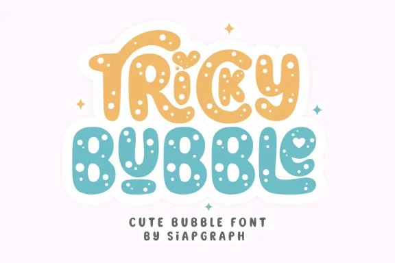 Tricky Bubble - Cute Bubble Font