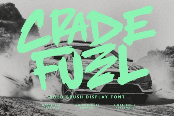 Crade Fuel - Bold Brush Display Font