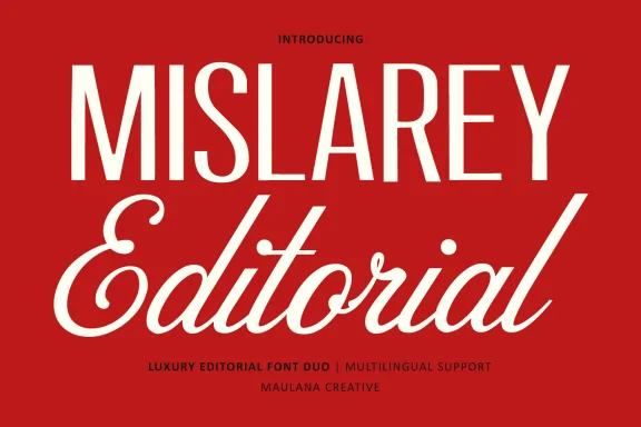 Mislarey Classic Editorial Font Duo