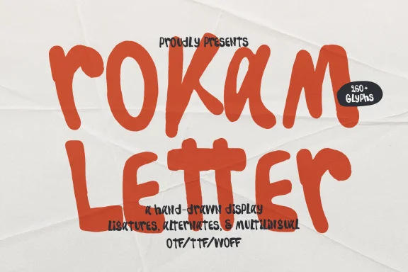Rokam Letter | Hand Drawn Display