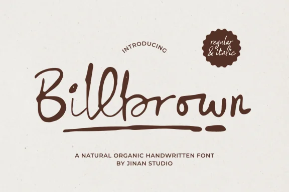 Billbrown – Organic Handwritten Font