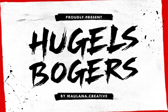 Hugels Bogers Rock Metal Brush Display Font