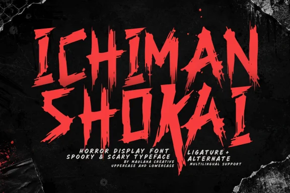 Ichiman Shokai Horror Display Font Spooky Scary